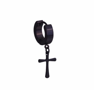 2025 Hot Wholesale Smooth <strong>Solid</strong> Circle Stainless Steel Hoop Huggie <strong>Earrings</strong> Black <strong>Silver</strong> Gold Cross-Fine Jewelry - Product Image 4