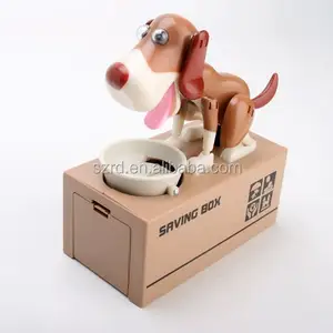犬のコインバンク/プラスチック製の犬のコインバンク/お金を食べる犬のコインバンク