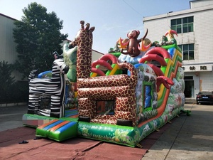 Salida de fábrica Animal Park tema barreras inflables las tobogán <span class=keywords><strong>Castillo</strong></span> para venta - Product Image 3