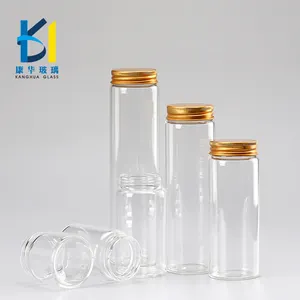 Botella de Tubo Transparente de cristal de alta calidad, tapón resistente para niños, 100ml, 180ml, 50ml, 220ml