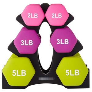 Thiết kế mới thời trang nonpoisonous Neoprene giảm cân Yoga quả tạ Set với Rack - Product Image 2