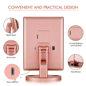 Nhà Máy Giá Cả Cạnh Tranh Trifold <span class=keywords><strong>Magnifying</strong></span> 1X/2X/3X/10x 22 Đèn LED <span class=keywords><strong>Vanity</strong></span> Gương Cảm Ứng Cảm Biến Thay Đổi Độ Sáng Chuyển Đổi Công Cụ Trang Điểm - Product Image 5