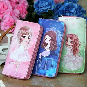 Cartera de Teléfono con Diseño de Chicas de Dibujos Animados, Regalo Ideal para Damas, Cartera de Mujer para Uso Diario - Product Image 1