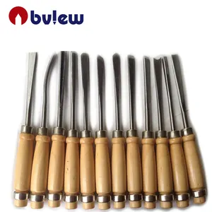 Professional 12pcs Woodworking Gouges Wood Carving Hand Chisels Tools For Woodworking