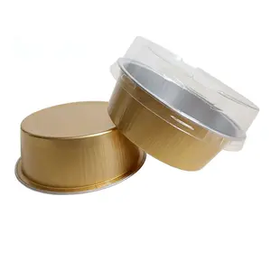 5OZ Foil Aluminium Penuh Warna Ramekin Sekali Pakai dengan Tutup Penjualan Langsung Pabrik