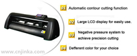 JINNKA GC-721ABJ Stapmotoren Laserpositionerings Vinyl Sticker Contour Snijplotter Machine 630mm Snijbreedte USB Interface