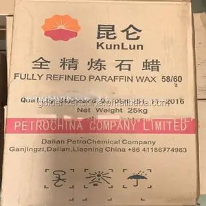 ขี้ผึ้งพาราฟินบริสุทธิ์58-60องศาเซลเซียส/PetroChina แบรนด์ Kunlun ต้าเหลียนสำหรับการทำเทียน