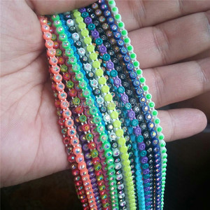 Piedra de alta calidad bandas rhinestone plástico Tornasol en rollo coser en los accesorios - Product Image 3