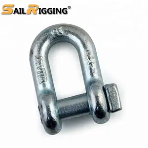 Large Adjustable Drop Forged Trawling Chain Dee D Shackles with Square Head Screw Pin