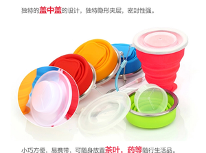 Bonbons couleur silicone pliable bouteille d'eau, Tasse voyage, Accepter le paiement <span class=keywords><strong>paypal</strong></span> - Product Image 3