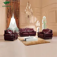 Luxury Leather Sofa Set, Living Room Furniture