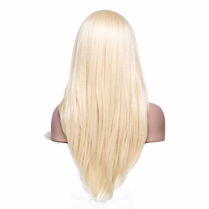 Parrucche da <span class=keywords><strong>Donna</strong></span> con Pizzo Trasparente, Lunghe e Lisce Stile Yaki, Colore Biondo, <span class=keywords><strong>Parrucca</strong></span> Sintetica con Frontale in Pizzo per Donne Bianche e Cosplay - Product Image 3