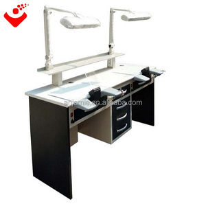 Due persone banco da lavoro odontoiatrico laboratorio attrezzature odontotecnico tavoli laboratorio odontoiatrico Workstation - Product Image 4