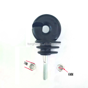 Kim Loại Bài Không Thấm Nước Điện Hàng Rào Vòng Cách Điện Với Bolt, Đen, 25-pk - Product Image 5