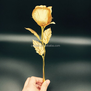Rosa Eterna in Metallo Creativa da 25 cm, Bocciolo di Rosa Placcato Oro, Artigianato in Metallo per <span class=keywords><strong>Qualcuno</strong></span> Speciale - Product Image 4