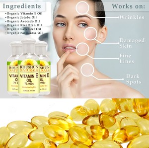 Olio di Vitamina E Naturale ROUSHUN OEM Etichetta Privata per Cura della Pelle, Sbiancante, Idratante, Rimozione Macchie Scure - Product Image 5