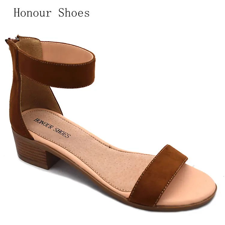 2019 fashion casual Thai style open toe leather anti-soil bottom sandals