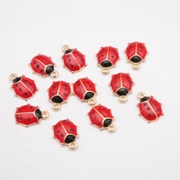 Mode personnalisé en alliage de zinc émail coloré beatle charmes pendentifs pour la fabrication de bijoux