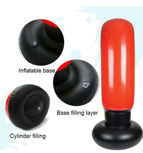 Set di Sacco da Boxe Gonfiabile in PVC Rosso e Speed Bag Autoportante per Giovani e Adulti con Pompa d'Aria - Product Image 3