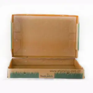 Three layers packing of cold meat with wax coated corrugated cardboard large carton cover