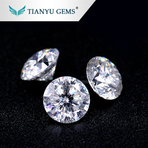 Gros perdre moissanite steine diamant fourrure con blanc pour toujours rond brillant coupe 4.5mm moissanite testeur - Product Image 3