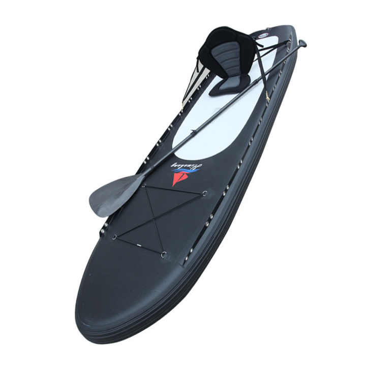Schwarz farbe angeln stand up paddle board mit zubehör schwere aufblasbare angeln sup