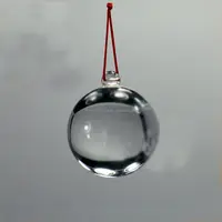 50mm חלק זכוכית קריסטל כדור עם חור תלייה