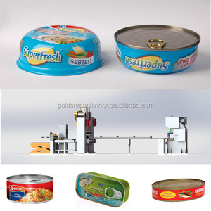 Tuna Machine Sardine / Tuna Fish Can Making Machines For Fish Canning Line