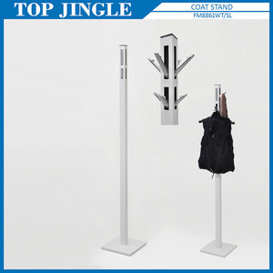 Unique Contemporary Iron Round 6 <b>Hooks</b> <b>Black</b> Foldable <b>Coat</b> Rack Stand for Living Room - Product Image 5