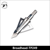 Topoint tir à l'arc tête large TP249 pointes de flèche pour la chasse 150gr 3 lames fixes arc et flèche OEM/ODM