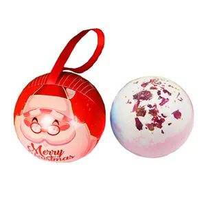 Di natale vegan biologico bombe da bagno sorpresa sale da bagno regalo set con custom private label logo di imballaggio per i bambini spa