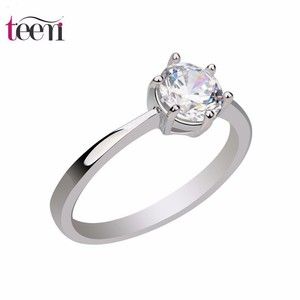 6mm 1 caret Hearts & Arrows Ideal Cut <span class=keywords><strong>Solitario</strong></span> de <span class=keywords><strong>compromiso</strong></span> cúbicos Circonia Diamante - Product Image 1