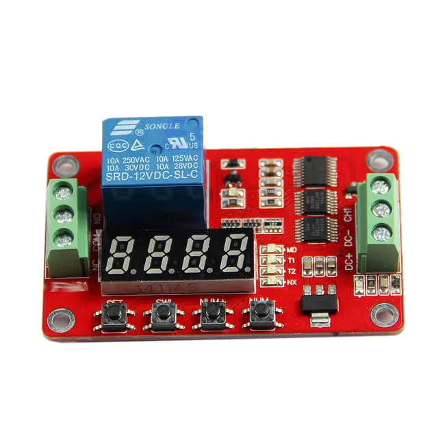 Multifunción auto-lock Relay 12 V DC PLC tiempo de retardo de ciclo temporizador módulo PLC domótica Delay