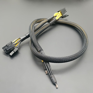 GPU电源线16 18 AWG 6针公至8针 (6 + 2) 公PCIE/VGA电源线，用于GPU视频卡 - Product Image 1