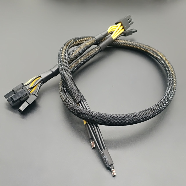 GPU Power Cord 16 18 AWG 6 Pin Male to 8 Pin (6+2) Male PCIE/VGA Power Cable for GPU Video Card