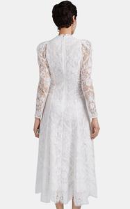 <span class=keywords><strong>Abito</strong></span> <span class=keywords><strong>da</strong></span> <span class=keywords><strong>sposa</strong></span> con maniche lunghe a sbuffo a V gorgette in Organza con zip nascosta a motivi floreali in pizzo bianco con maniche lunghe a sbuffo - Product Image 5