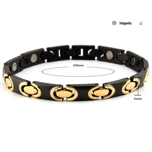 Bracelet en titane pour hommes et femmes, bijoux en or 22K, anions, bijoux ajustables