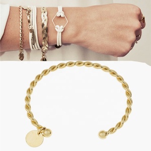 Gemnel 925 perak murni perhiasan fashion populer desain gelang tipis - Product Image 6