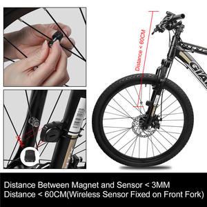 WEST BIKING Ordinateur de vélo à énergie solaire Mini écran complet rétroéclairé GPS sans fil <span class=keywords><strong>Compteur</strong></span> de vitesse Étanche Capteur avec support de rayons - Product Image 5