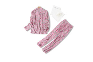 Grosir Set Piyama Katun Wanita Gambar Cetak Kustom Motif Bunga Stroberi untuk Wanita Baju Tidur Wanita Set Piyama Katun India