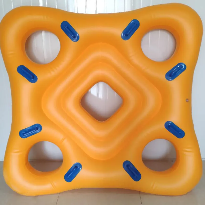 Durable engrosamiento natación inflable anillo personalizado de agua inflable Parque multi-Persona flotar juguete surf deriva Círculo