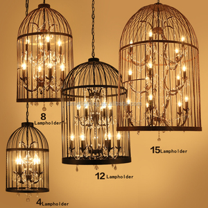 Lampadario a Gabbia di Uccelli <span class=keywords><strong>in</strong></span> <span class=keywords><strong>Cristallo</strong></span> Nero Antico Stile Americano Classico Retro Simig Lighting, Lampada a Sospensione <span class=keywords><strong>in</strong></span> <span class=keywords><strong>Cristallo</strong></span> K9 - Product Image 2