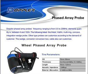 Sonda NDT para inspección de corrosión, herramienta ultrasónica de rueda, matriz por fases - Product Image 4