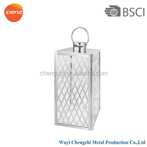 Festival Classical Luxury Ramadan <strong>House</strong> Decoration European Outdoor Lantern Stainless Steel Glass <strong>Tea</strong> <strong>Light</strong> Candle <strong>Holder</strong> - Product Image 6