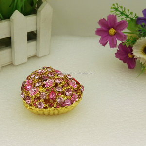 Caja de Recuerdos con Forma de Corazón Rosa Adornada con Piedras para Bodas, Regalos de Boda, Caja con Forma de Corazón al por Mayor - Product Image 5