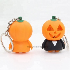 Naranja calabaza de Halloween llavero con horrible sonido para día de Halloween celebración llavero - Product Image 2