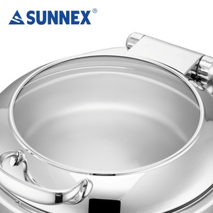 SUNNEX 2025, nueva estación de sopa eléctrica duradera de alta calidad con tapa de vidrio, calentador de alimentos para frotamiento pulido para Hotel - Product Image 2