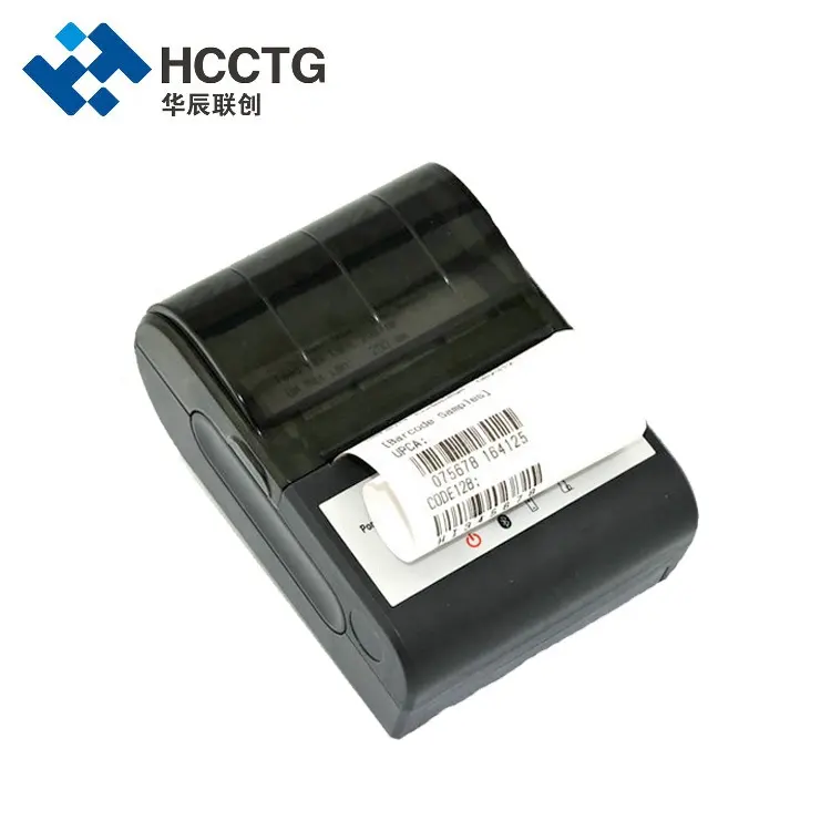 Kundong mini impressora térmica portátil, impressora térmica bluetooth HCC-T2P de 12v dc bateria 58mm