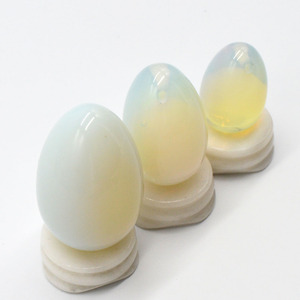 Uova di Opalite all'Ingrosso, <span class=keywords><strong>Pietre</strong></span> <span class=keywords><strong>Curative</strong></span> Intagliate per <span class=keywords><strong>Chakra</strong></span>, per Yoga Yin ed Esercizi del Pavimento Pelvico - Product Image 4