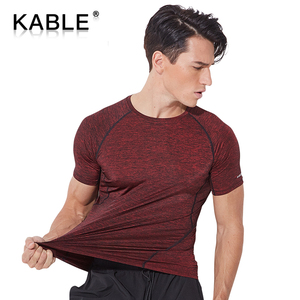 Di alta qualità da <span class=keywords><strong>uomo</strong></span> estate attillato sport traspirante rapido asciutto leggero Tshirt Fitness <span class=keywords><strong>palestra</strong></span> corsa <span class=keywords><strong>abbigliamento</strong></span> <span class=keywords><strong>sportivo</strong></span> con Logo - Product Image 2